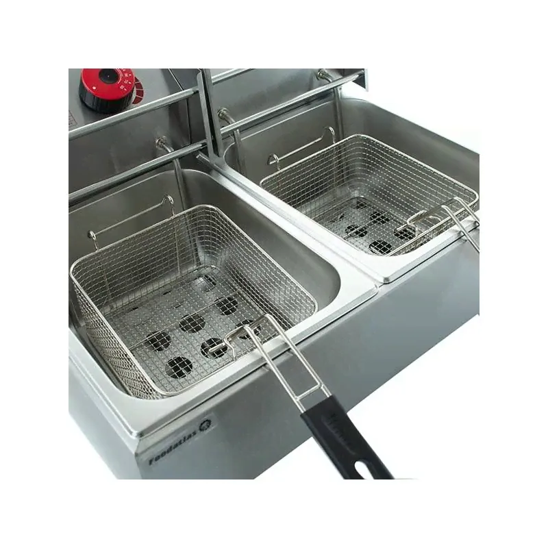 Фритюрница электрическая Foodatlas DF-82 Eco (6л+6л)-3